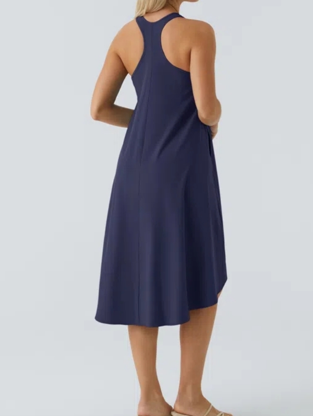 HALARA Breezeful™ Backless Racerback Side Pocket High Low Flowy Midi - Picture 2 of 6